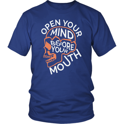 Open Your Mind Before Your Mouth Fruit of the Loom Men's T-Shirt - Luxurious Inspirations