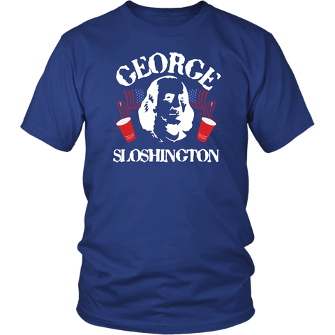 George Sloshinton Washington Drinking T-Shirt - Funny July 4th Independence Day Pride Tee Shirt - Luxurious Inspirations