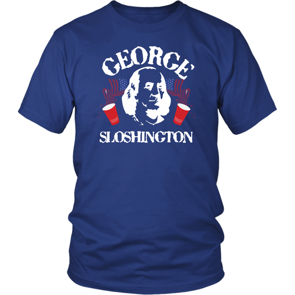 George Sloshinton Washington Drinking T-Shirt - Funny July 4th Independence Day Pride Tee Shirt - Luxurious Inspirations