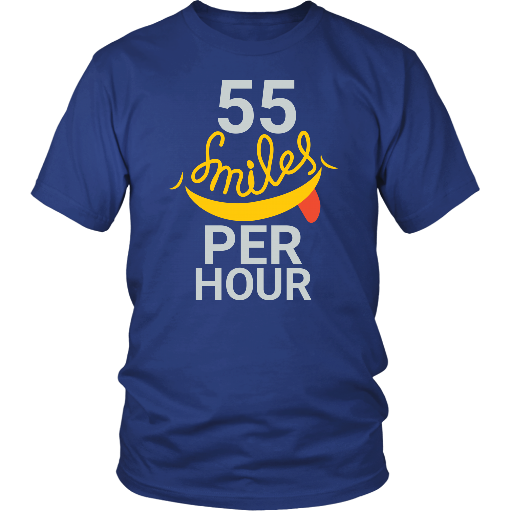 55 Smiles Per Hour With Funny T-shirt for Men