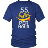 55 Smiles Per Hour With Funny T-shirt for Men - Luxurious Inspirations