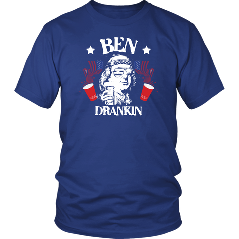 Ben Drankin Drinking Benjamin Franklin T-Shirt - Funny July 4th Independence Day Pride Tee Shirt - Luxurious Inspirations