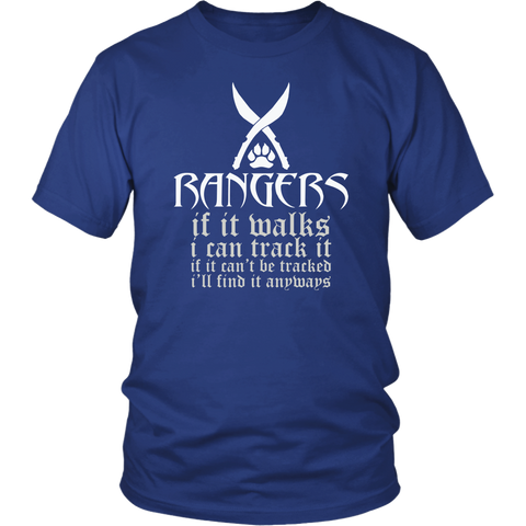 Rangers If It Walks I Can Track It If It Can't Be Tracked I'll Find It Anyways Funny Men T-Shirt - Luxurious Inspirations