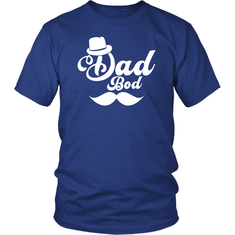Dad Bod Funny Mustache Hat Father's Day T-Shirt - Luxurious Inspirations