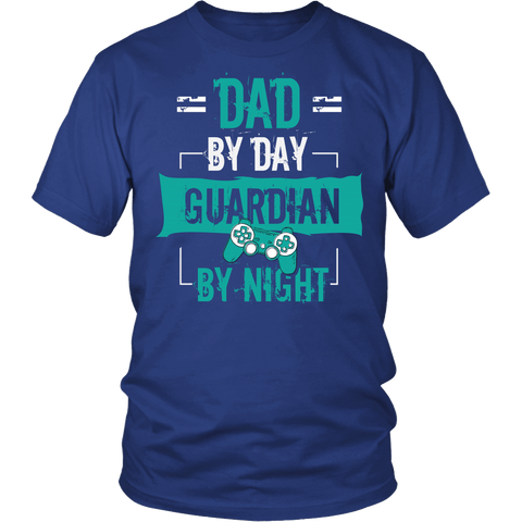 Dad By Day Guardian By Night Shirt - Funny Papa Daddy Father's Day Gamer Gaming Game Tee - Luxurious Inspirations