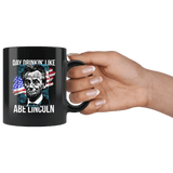 Day Drinking Like Abe Lincoln Mug Funny 4th Of July American Flag Coffee Cup - Luxurious Inspirations