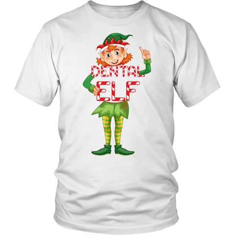 Dental Elf Christmas Shirt - Funny Santa's Little Helper Dentist Assistant Hygienist Unisex Tee - Luxurious Inspirations