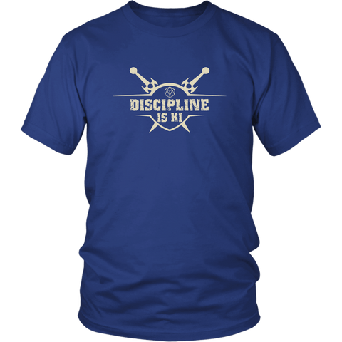 Discipline is Ki T-Shirt - Funny Monk DND Dungeons RPG Gaming Dice Critical D20 D1 Tee Shirt - Luxurious Inspirations