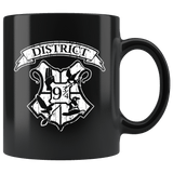District 9 3/4 Parody Mug - Funny Wizard Movie Joke Coffee Cup - Luxurious Inspirations