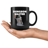 DM Dungeon Master Cat Black Mug - Funny Class DND D&D Dungeons And Dragons Coffee Cup - Luxurious Inspirations