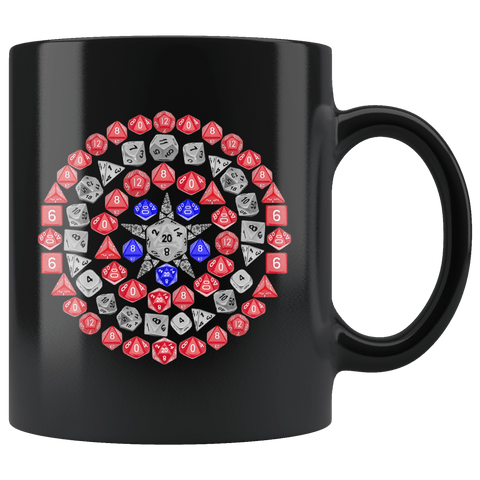 DND Captain Shield Mug - Funny Dice Art D20 Crit Geek RPG Roleplaying Coffee Cup - Luxurious Inspirations