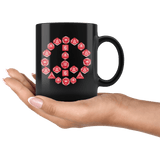 DND D20 Dice Peace Sign Mug - Funny RPG Critical Hit Role MMO Gaming Coffee Cup - Luxurious Inspirations