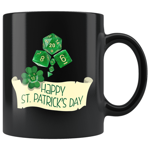 DND D20 St Patrick's Day Clover Patty Mug - Funny RPG Critical Hit Role MMO Gaming Coffee Cup - Luxurious Inspirations