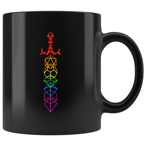 DND Dice Sword Mug - Cool D&D D20 RPG Coffee Cup - Luxurious Inspirations