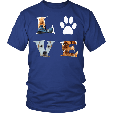 Dog Lover Shirt - I Love Dogs Paw Puppies Tee - Luxurious Inspirations