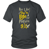 Double-Sided Run Like You're Late For Platform 9 3/4 Harry Wizard Funny T-Shirt - Luxurious Inspirations