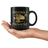 Drunks And Dragons Funny Alcohol DND DM RPG Tabletop Mug - Fun Drinking Beer Coffee Cup - Luxurious Inspirations