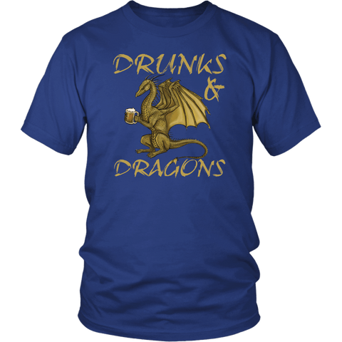 Drunks And Dragons Funny Alcohol DND DM RPG Tabletop T-Shirt - Luxurious Inspirations