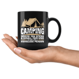 CAMPING where you spend a small fortune to live like a homeless person wilderness nature campfire tents trailers summer coffee cup mug - Luxurious Inspirations