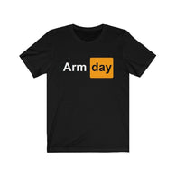 Arm Day Hub Parody Adult Joke High Quality T-Shirt - Binge Prints