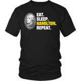 Eat Sleep Hamilton Repeat Shirt - Alexander Musical Gifts Merchandise America Tee - Luxurious Inspirations