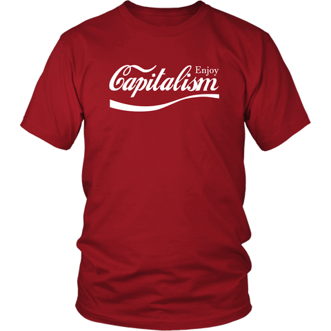 Enjoy Capitalism Parody T-Shirt - Funny Surveillance Conscious Disaster Late of gore T Tee Shirt - Luxurious Inspirations