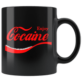 Enjoy Cocaine Parody Mug - Funny Offensive Vulgar Drugs 420 Joke Coffee Cup - Luxurious Inspirations