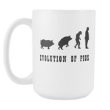Evolution Of Pigs Ant-Trump LARGE 15oz  Coffee Mug - Luxurious Inspirations