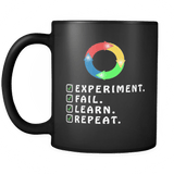 Experiment Fail Learn Repeat Coffee Cup Mug - Luxurious Inspirations