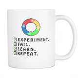 Experiment Fail Learn Repeat Coffee Cup Mug - Luxurious Inspirations