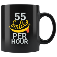 55 smiles per hour muscles happy optimistic lips calories coffee cup mug - Luxurious Inspirations
