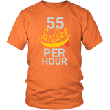 55 Smiles Per Hour With Funny T-shirt for Men - Luxurious Inspirations