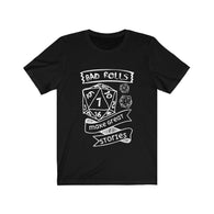 Bad Rolls Make Good Stories D20 Dice DND High Quality Shirt - MADE IN THE USA - Luxurious Inspirations