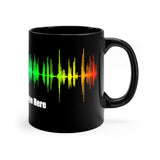 Custom Personalized Soundwave QR Code 11 Ounce Black Mug - Binge Prints