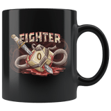 Fighter Dice D20 DND Mug - Critical Rage D&D RPG Coffee Cup - Luxurious Inspirations