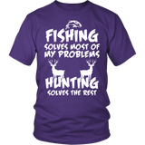 Fishing Solves Most Of My Problems Hunting Solves The Rest Shirt - Funny Hunter Hunt Father's Day Dad Shirt - Luxurious Inspirations