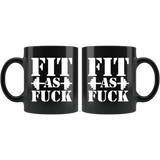 Fit As Fuck Gym Beast Workout Training Fitness Muscle Mug - Funny Black Coffee Cup - Luxurious Inspirations