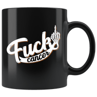 Fuck Cancer Middle Finger Mug - Survivor Fighter Battling Remission Loss Patient Gift Idea Coffee Cup - Luxurious Inspirations