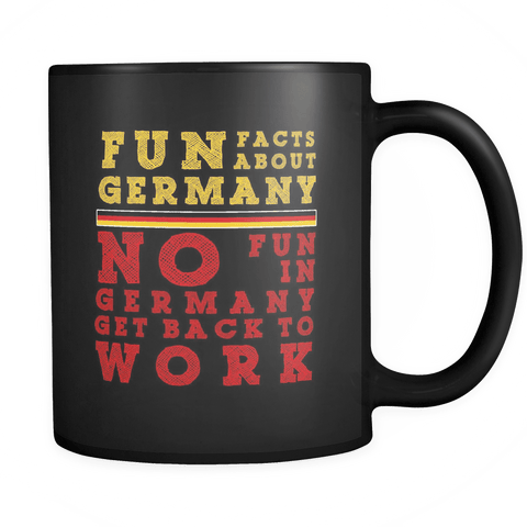 Fun Facts About Germany Second Style Black Color Font Mug - Luxurious Inspirations