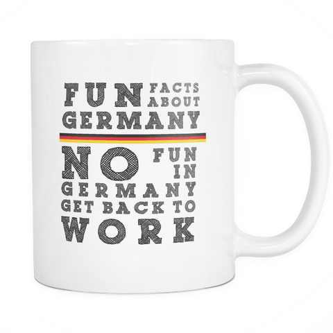 Fun Facts About Germany Second Style Black Font Mug - Luxurious Inspirations