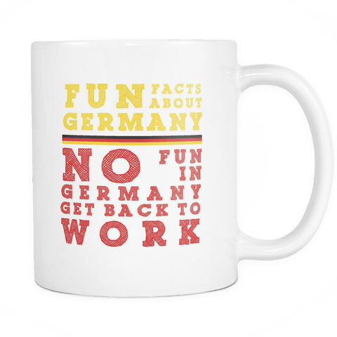 Fun Facts About Germany Second Style Color Font Mug - Luxurious Inspirations