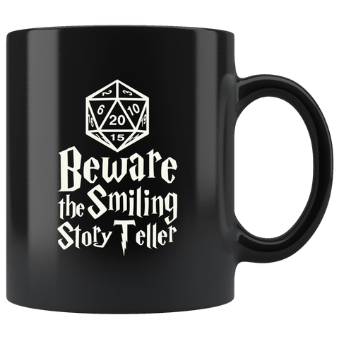 Beware The Smiling Story Teller RPG Coffee Cup Mug - Luxurious Inspirations