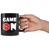 Game On Mug - Funny DND D20 Dice Critical Hit Roleplay Gaming Coffee Cup - Luxurious Inspirations