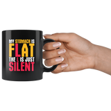 My stomach is flat the L is just silent diet gym weightlifting bodybuilding abs coffee cup mug - Luxurious Inspirations
