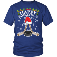 Happy Hockeydays Shirt - Funny Christmas Ugly Sweater Holidays Hockey Tee - Luxurious Inspirations
