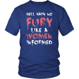 Hell Hath No Fury Like A Woman Informed T-Shirt - Funny Ladies Women Rights Resist Tee Shirt - Luxurious Inspirations