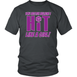 Hit Like A Girl DND T-Shirt - Luxurious Inspirations