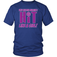 Hit Like A Girl DND T-Shirt - Luxurious Inspirations