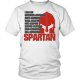 I Am A Spartan Shirt - Race Racing Sport Athlete Tee - Luxurious Inspirations