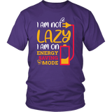 I Am Not Lazy On Energy Saving Mode T-Shirt Funny IT Phone Charger Battery Geek Tee Shirt - Luxurious Inspirations